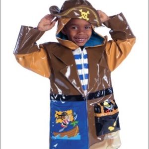 Kidorable Pirate Hooded Rain Coat Size 5